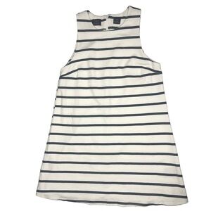 Press Dress Mod Black and White Striped Sleeveless Dress Sz M